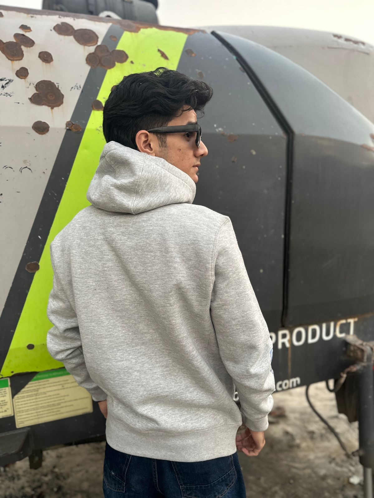 Imported Heavy Fleece Hoodie – Grey | Nike-Inspired Premium Edition
