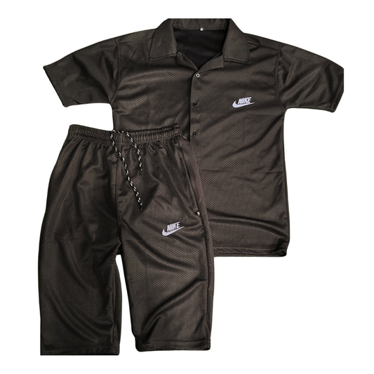 Nike Men’s Summer Nikker Suit - Brown Mesh (2-Piece Set)