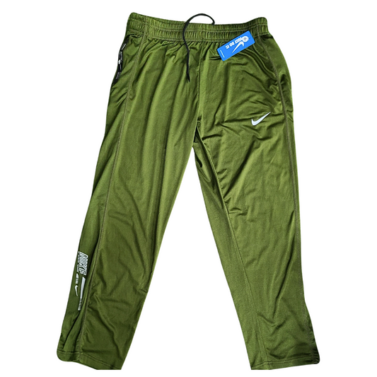 Men's Olive Green Nike Style Dri-FIT Running Trouser – Slim Fit