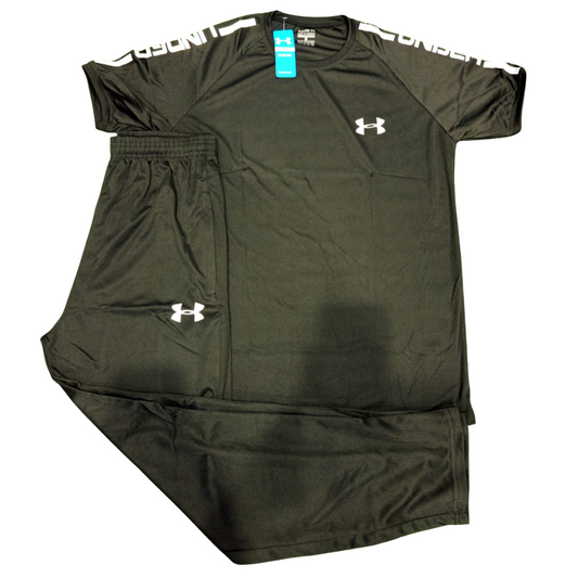 Under Armour Inspired Black Tracksuit – Stretchable Dry-Fit Fabric